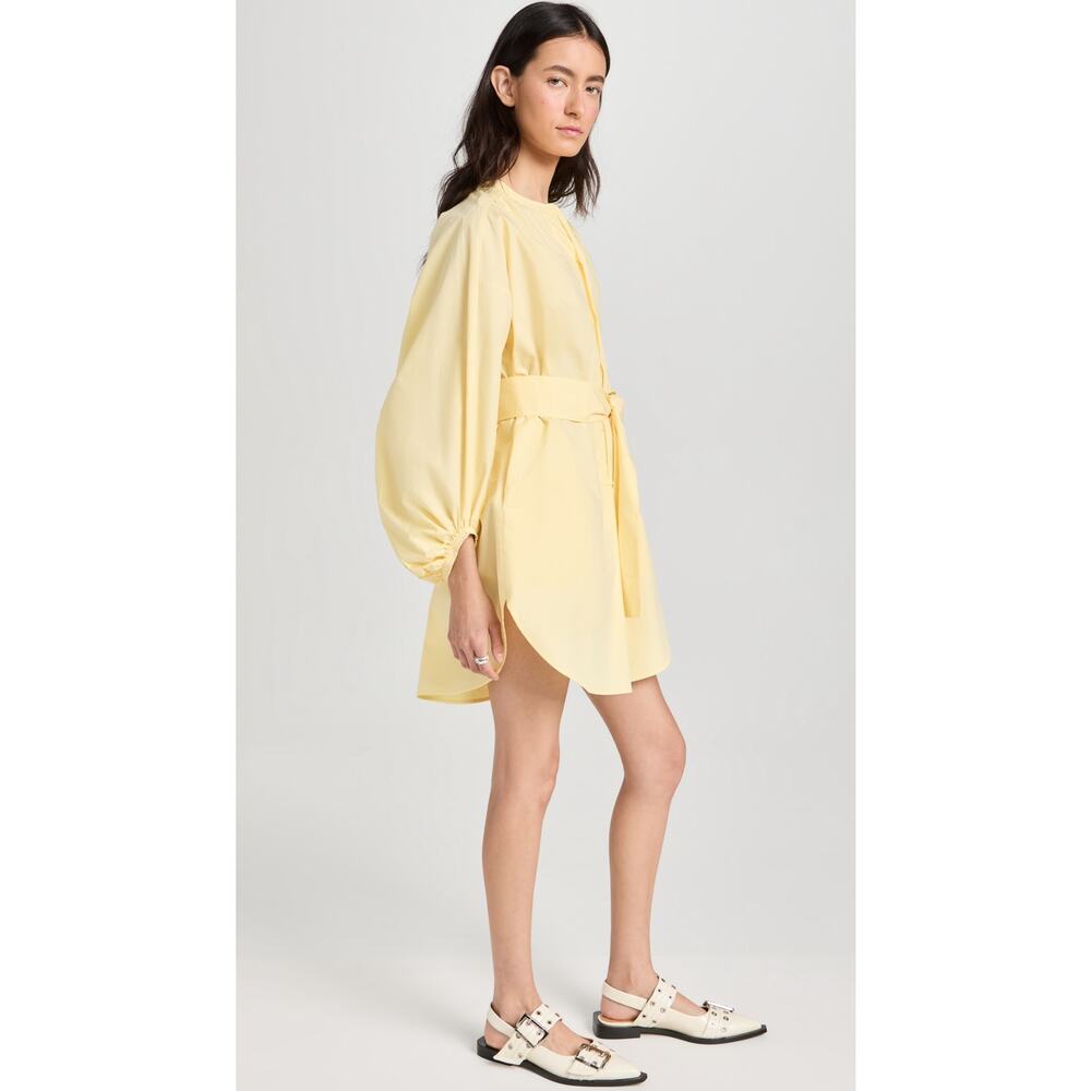 English Factory Billow Belted Mini Dress in Butter Size S - Picture 3 of 10